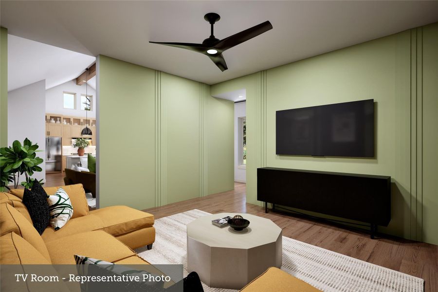 Furnished interior view inside a new home in The Woodlands Hills - Premier Collection, Willis (Image 13).