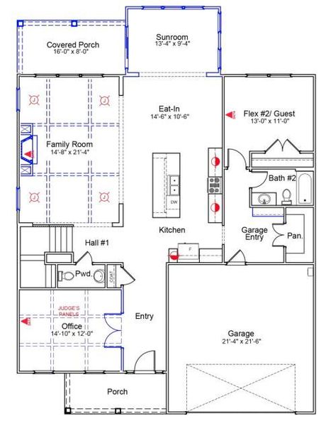 2D floor plan layout of this home in Hewing Farms, Summerville, SC (Image 6).