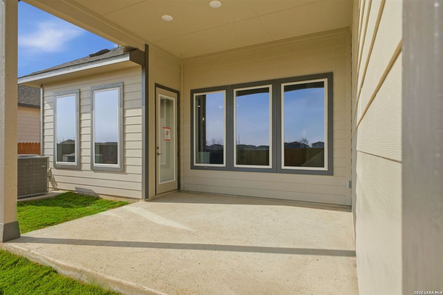 Exterior details and patio area of a home in Rhine Valley, Schertz (Image 15).
