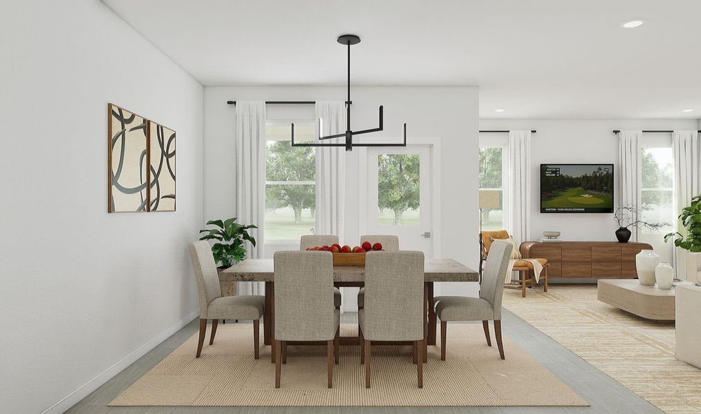 Sun-lit dining area (*Artist rendering used for illustration purposes only.)