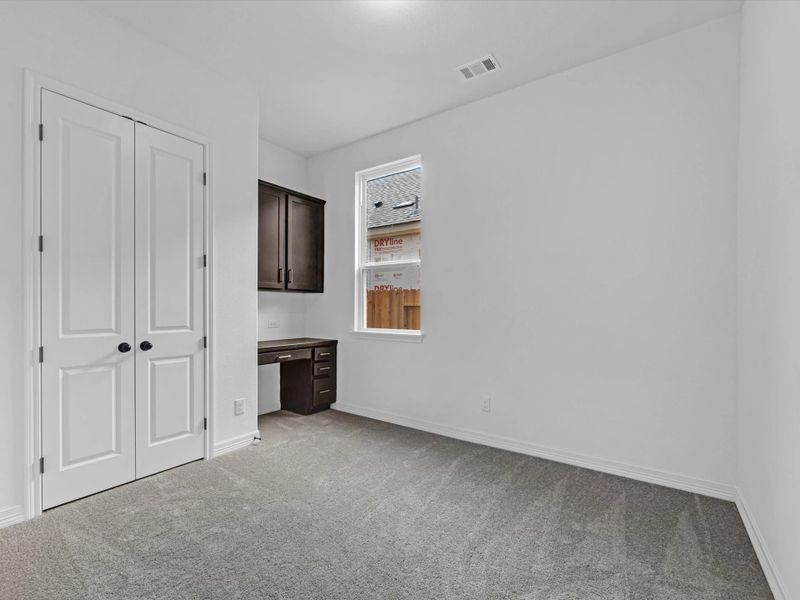 Secondary bedroom. Sample product photo. Actual exterior and interior selections may vary by homesite. Photo may be virtually staged. Secondary bedroom. Sample product photo. Actual exterior and interior selections may vary by homesite. Photo may be virtually staged.