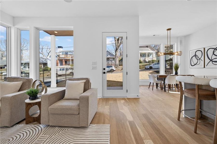 Furnished interior view inside a new home in , Atlanta (Image 5). Furnished interior view inside a new home in , Atlanta (Image 5).