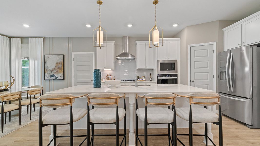 Furnished interior view inside a new home in Cambria at Traditions, Hampton (Image 15). Furnished interior view inside a new home in Cambria at Traditions, Hampton (Image 15).