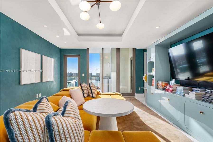 Furnished interior view inside a new home in , Sunny Isles Beach (Image 14). Furnished interior view inside a new home in , Sunny Isles Beach (Image 14).