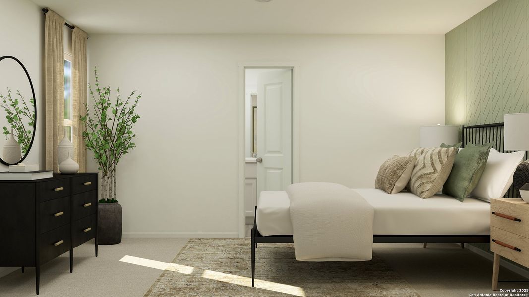 Furnished interior view inside a new home in Tres Laurels, San Antonio (Image 10).