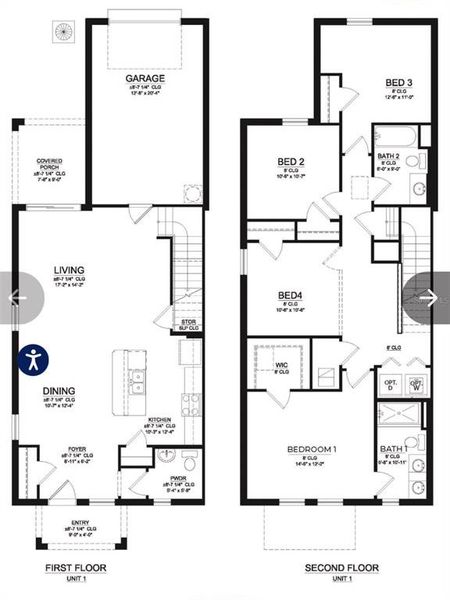 2D floor plan layout of this home in Kindred, Kissimmee, FL (Image 5).