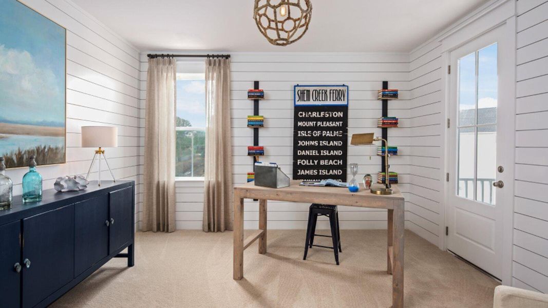 Furnished interior view inside a new home in Sweetgrass at Summers Corner, Summerville (Image 5).