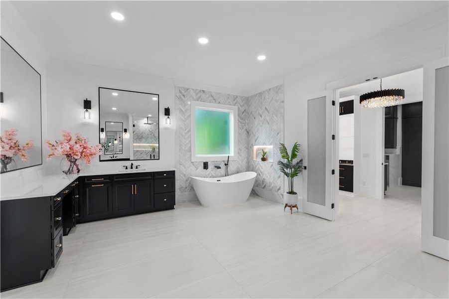 Furnished interior view inside a new home in , Monroe (Image 8).