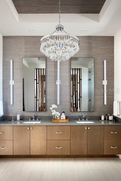 Furnished interior view inside a new home in , Orlando (Image 24).