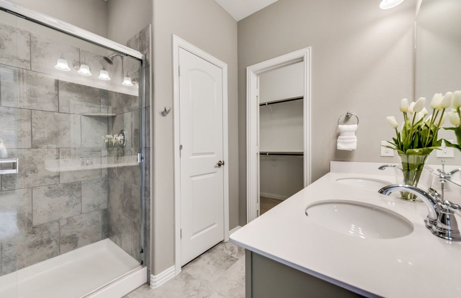 Owner's bath with double vanity