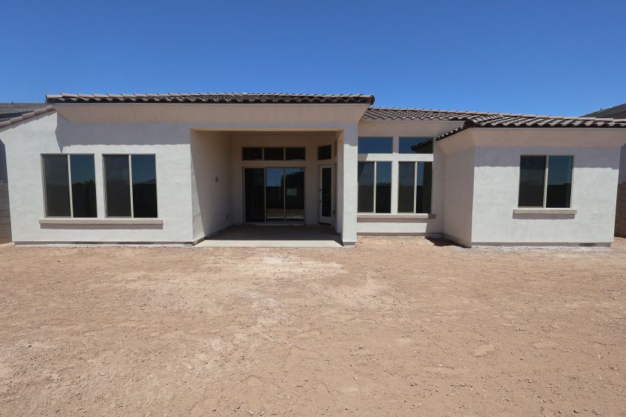 Exterior details and patio area of a home in Tamber at Soleo, San Tan Valley (Image 3). Exterior details and patio area of a home in Tamber at Soleo, San Tan Valley (Image 3).