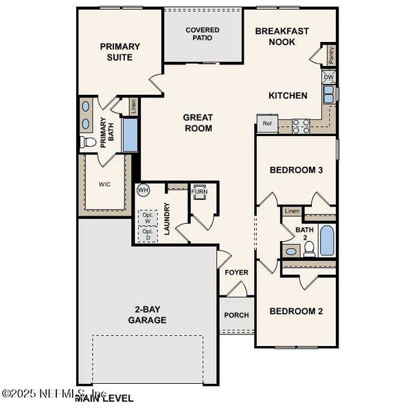 2D floor plan layout of this home in Greystone, Glen St. Mary, FL (Image 2).
