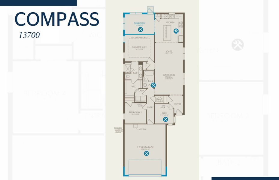2D floor plan layout of this home in Costa Pointe, Vero Beach, FL (Image 3).