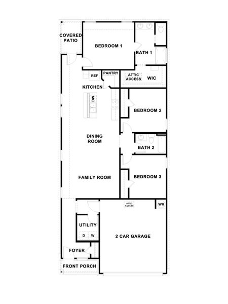 2D floor plan layout of this home in Mayfair, New Braunfels, TX (Image 2). 2D floor plan layout of this home in Mayfair, New Braunfels, TX (Image 2).