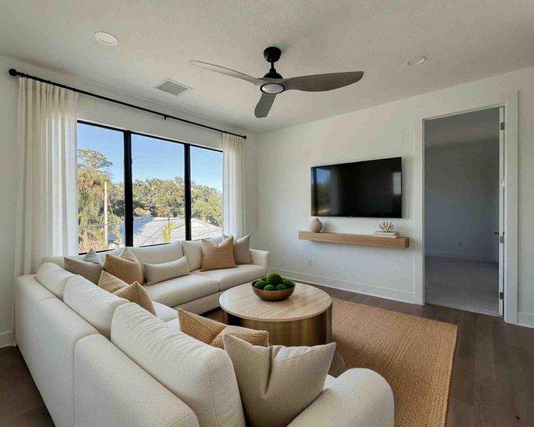 Virtually Staged. Photo has been digitally enhanced with furniture and décor for illustrative purposes only.