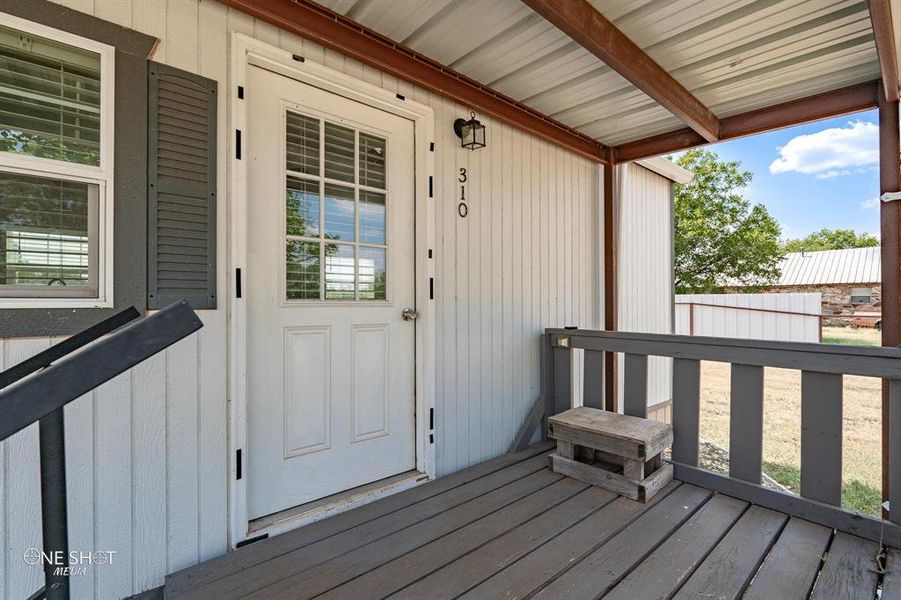 View of doorway to property