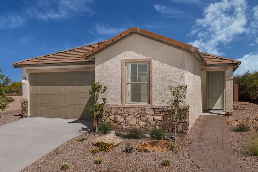 Representative exterior photo of a completed home built from the Plan 1842 by KB Home in Mirador Point, Tucson, AZ (Image 11).