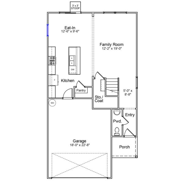 2D floor plan layout of this home in Pinecrest, West Columbia, SC (Image 3).