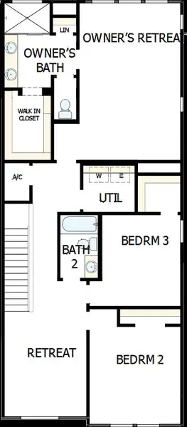 2D floor plan layout of this home in North River Ranch – Townhomes, Parrish, FL (Image 5). 2D floor plan layout of this home in North River Ranch – Townhomes, Parrish, FL (Image 5).