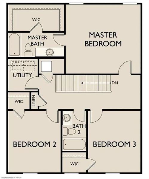2D floor plan layout of this home in Meadow Park, Melissa, TX (Image 4).