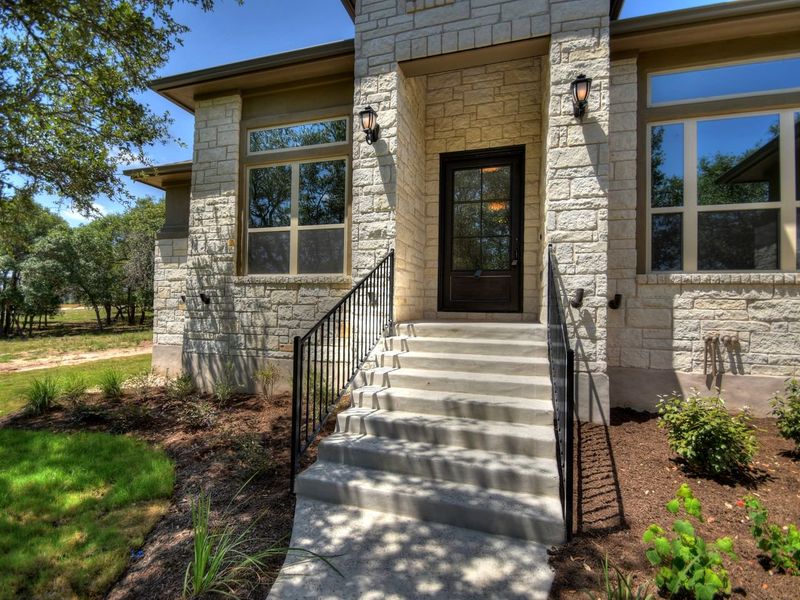 Representative exterior details of a home built from the San Simeon I by Giddens Homes in Clearwater Ranch, Liberty Hill (Image 101).