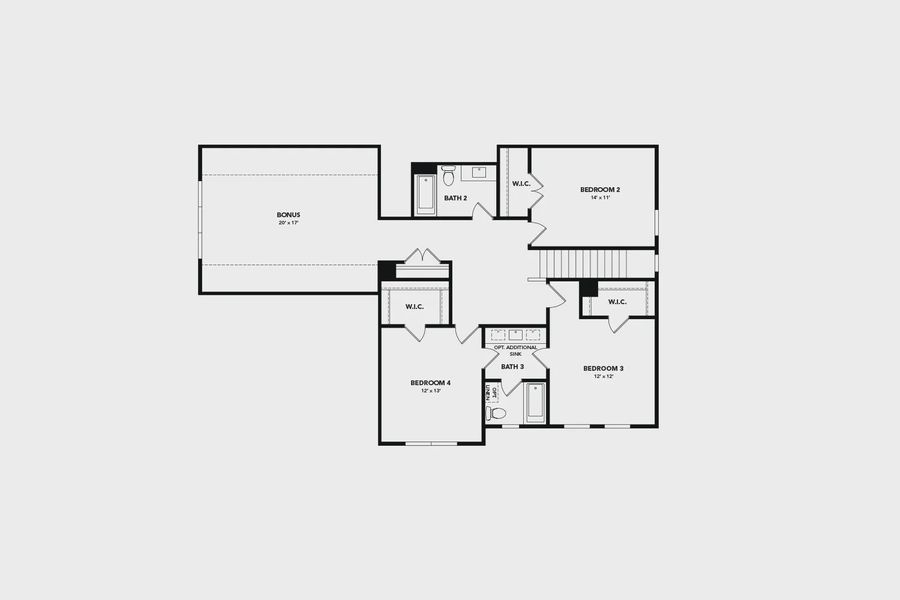 2D floor plan layout of this home in Richvale Estates, Fairview, TN (Image 6).