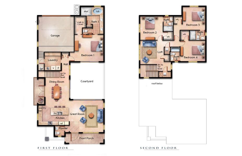2D floor plan layout of this home in , Stuart, FL (Image 3).
