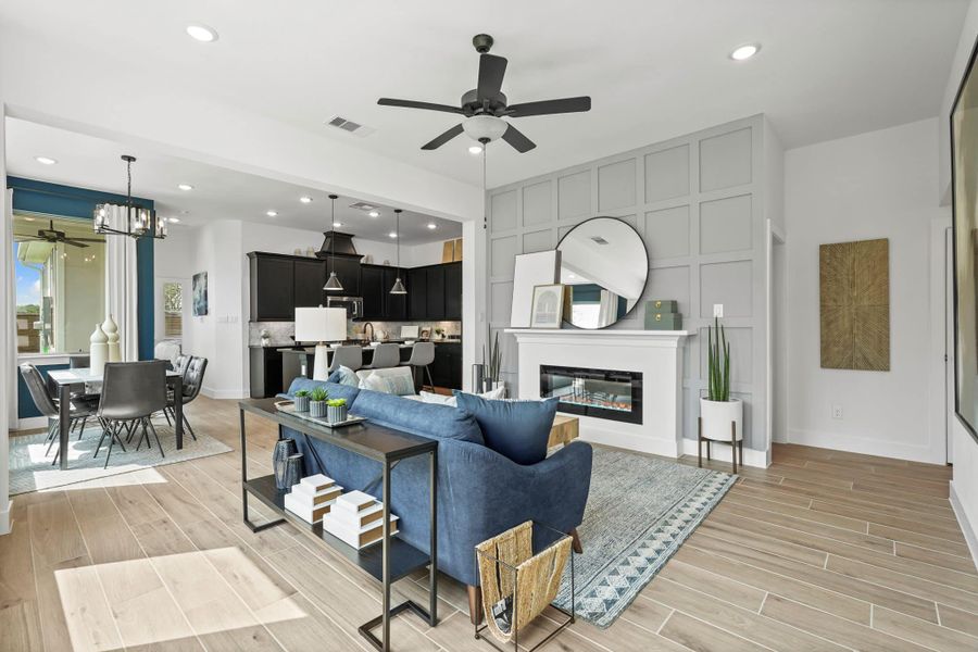 Furnished interior view inside a new home in Bridgeland, Cypress (Image 5).