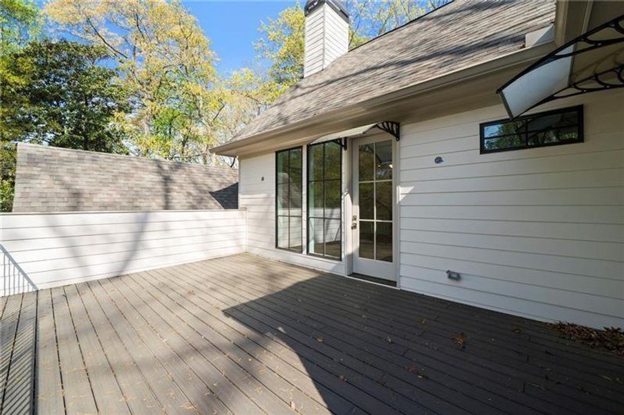 Exterior details and patio area of a home in , Atlanta (Image 3). Exterior details and patio area of a home in , Atlanta (Image 3).
