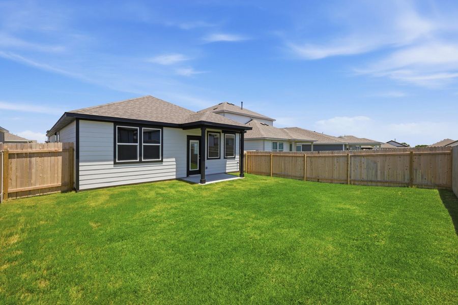 Exterior details and patio area of a home in Stallion Run, Buda (Image 3). Exterior details and patio area of a home in Stallion Run, Buda (Image 3).