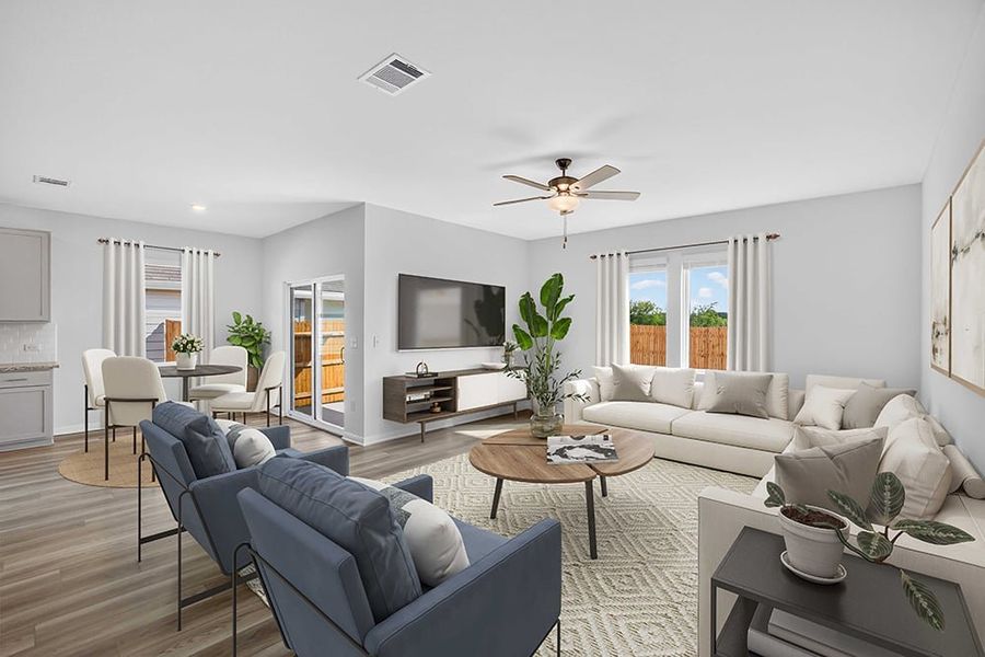 Representative furnished interior of a home built from the Oriole by Taylor Morrison in Emory Crossing, Hutto (Image 6). Representative furnished interior of a home built from the Oriole by Taylor Morrison in Emory Crossing, Hutto (Image 6).