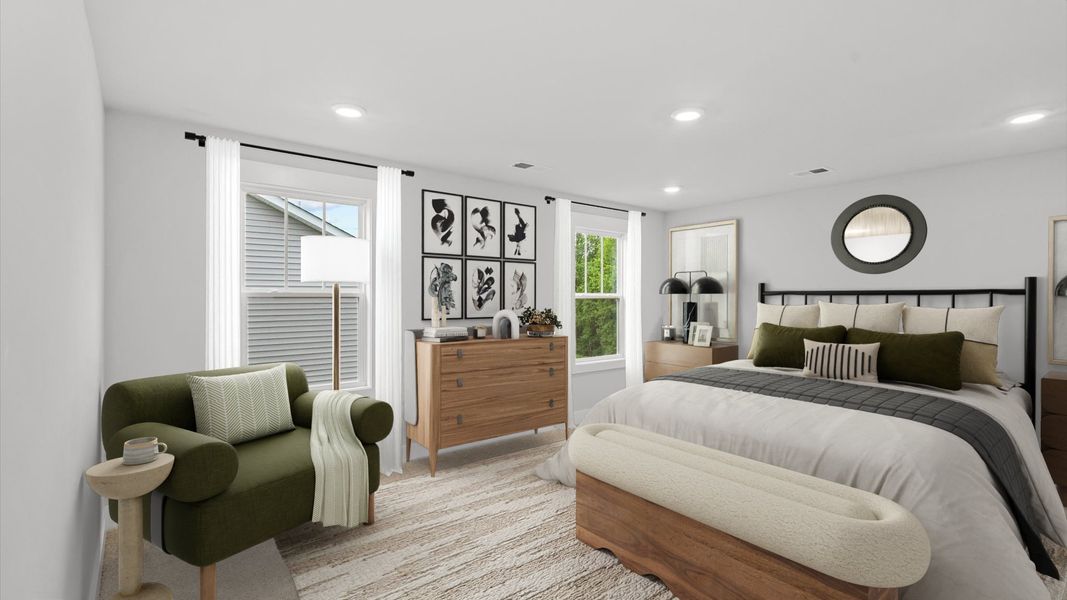 Representative furnished interior of a home built from the Neroli by DRB Homes in Harrier Point, Woodruff (Image 27).