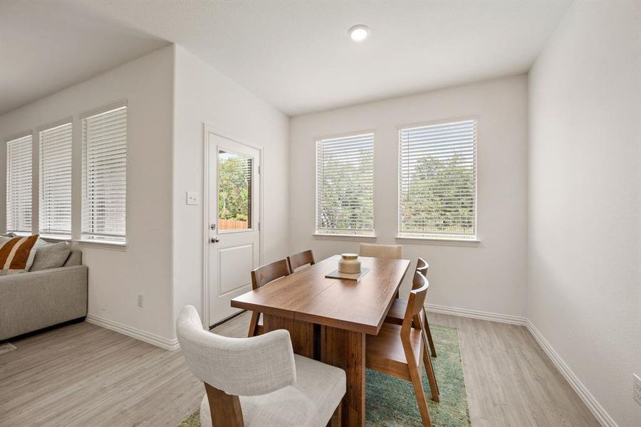 Furnished interior view inside a new home in Hurricane Creek: Classic 60s, Anna (Image 8). Furnished interior view inside a new home in Hurricane Creek: Classic 60s, Anna (Image 8).