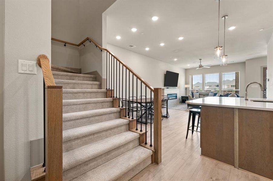 Furnished interior view inside a new home in , Farmers Branch (Image 27).