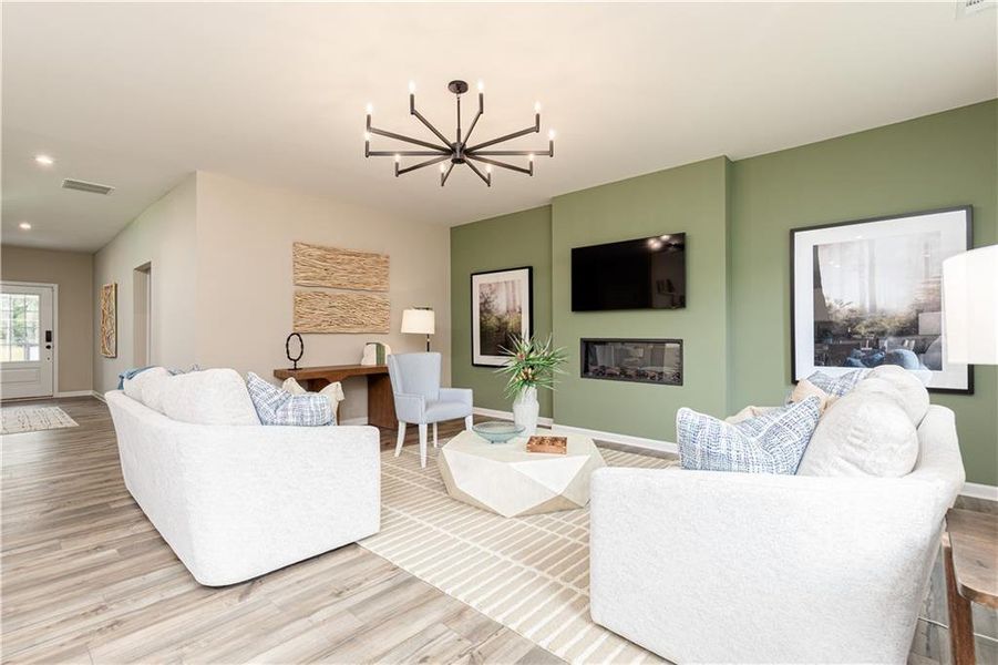 Furnished interior view inside a new home in River Oaks, Locust Grove (Image 15).