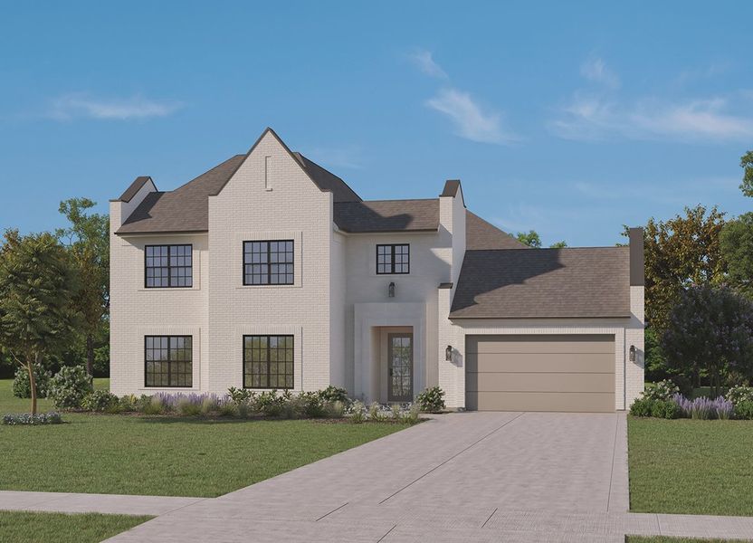 Representative exterior photo of a completed home built from the The Bandera by Homebound in Park Place, Prosper, TX (Image 6). Representative exterior photo of a completed home built from the The Bandera by Homebound in Park Place, Prosper, TX (Image 6).