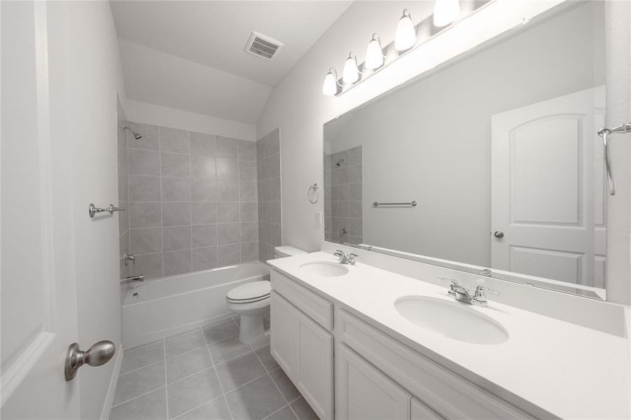 Furnished interior view inside a new home in Churchill: Fields 40', Anna (Image 10). Furnished interior view inside a new home in Churchill: Fields 40', Anna (Image 10).