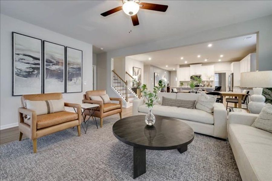 Representative furnished interior of a home built from the The Rembert by Stanley Martin Homes in Greenpoint, Harlem (Image 10).