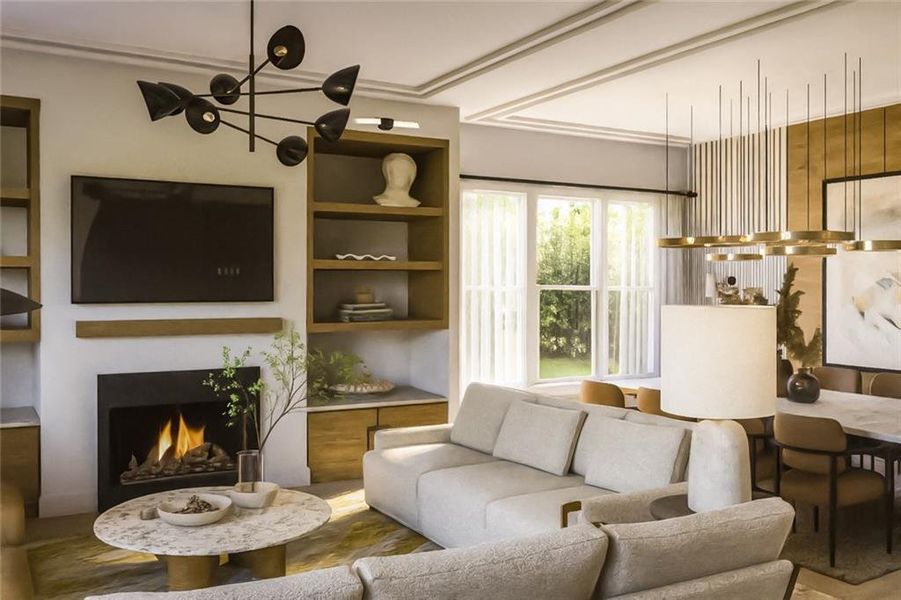 Furnished interior view inside a new home in Echo at Crabapple, Milton (Image 16).