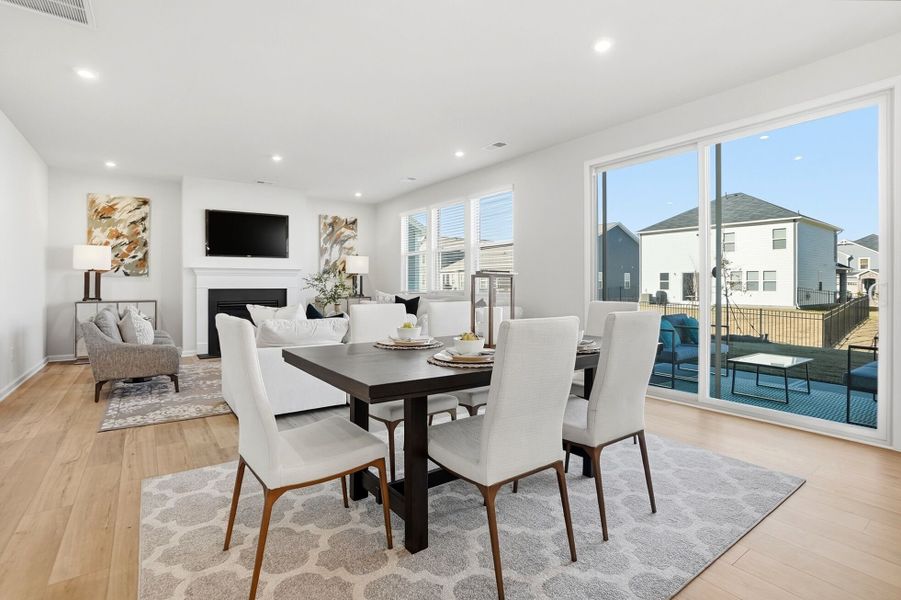 Furnished interior view inside a new home in Waxhaw Landing, Monroe (Image 10).
