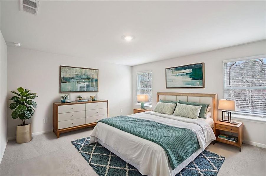 Furnished interior view inside a new home in Creekside at Oxford Park, Fairburn (Image 18).