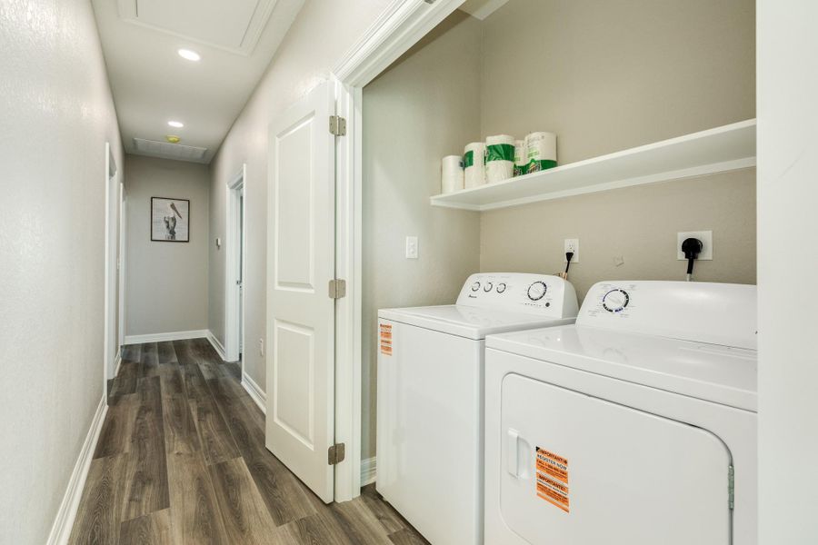 Laundry area is easily accessible Laundry area is easily accessible