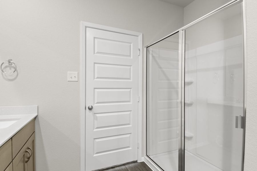 Image of primary bathroom with a standing shower Image of primary bathroom with a standing shower