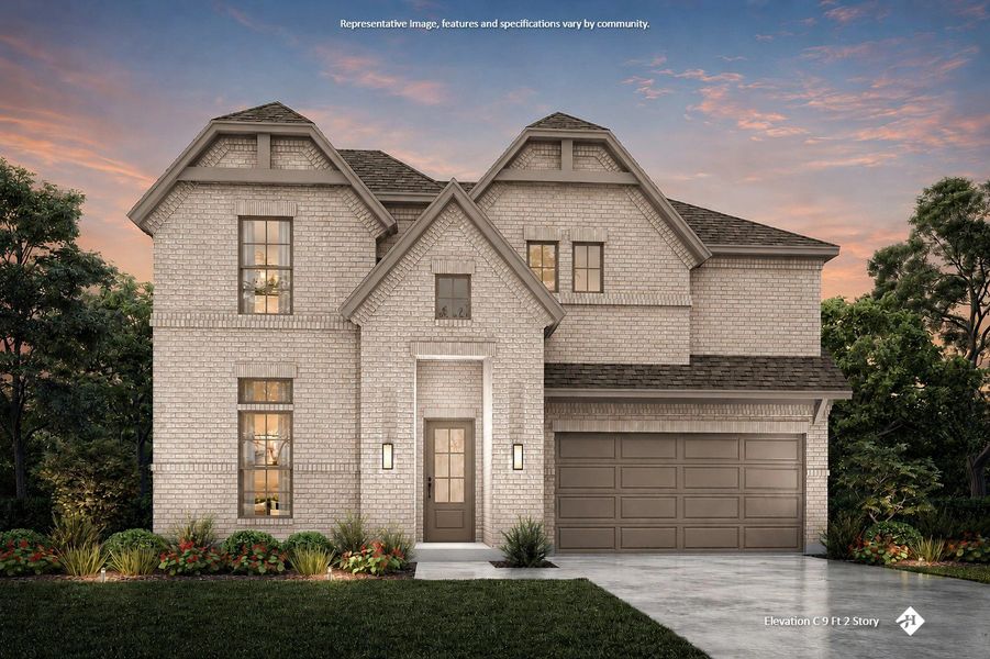 Front exterior of a new home in Vista Point, Grandview, TX, highlighting curb appeal (Image 9). Front exterior of a new home in Vista Point, Grandview, TX, highlighting curb appeal (Image 9).
