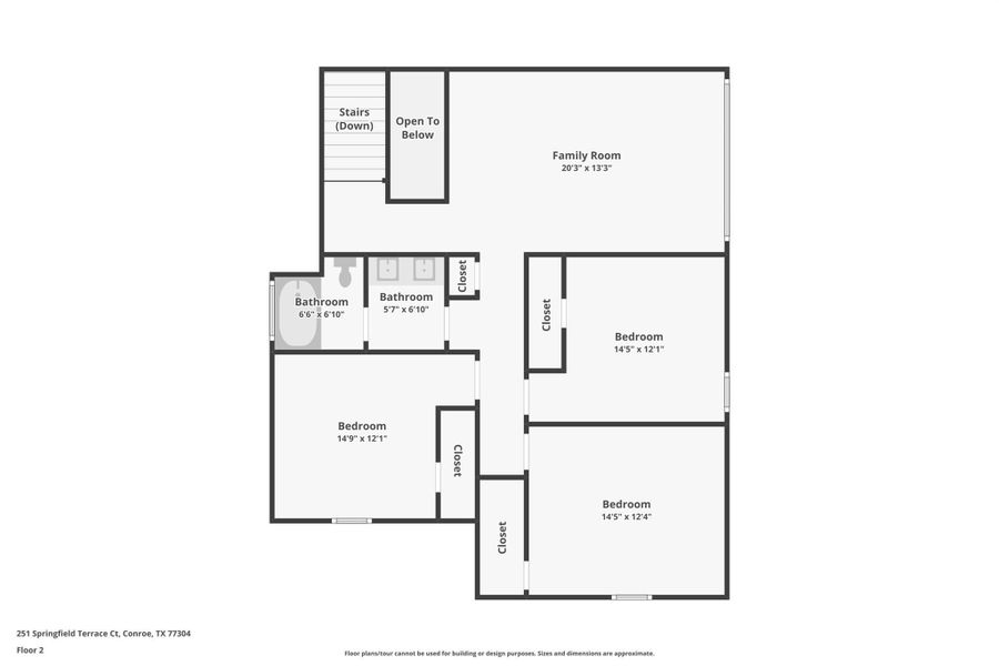 2D floor plan layout of this home in Hills of Westlake, Conroe, TX (Image 7). 2D floor plan layout of this home in Hills of Westlake, Conroe, TX (Image 7).