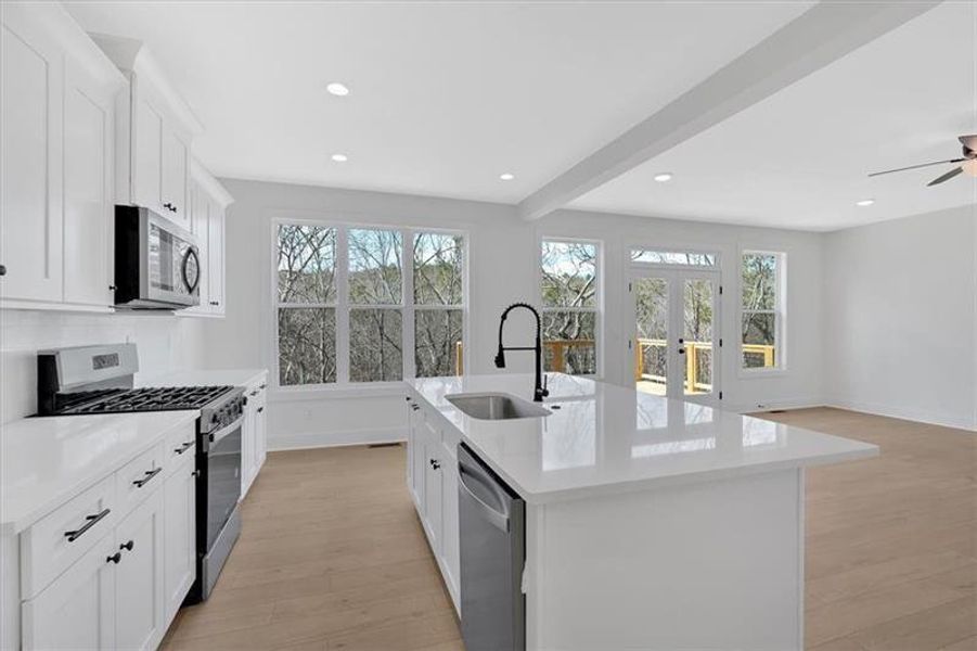 Furnished interior view inside a new home in , Dallas (Image 13). Furnished interior view inside a new home in , Dallas (Image 13).