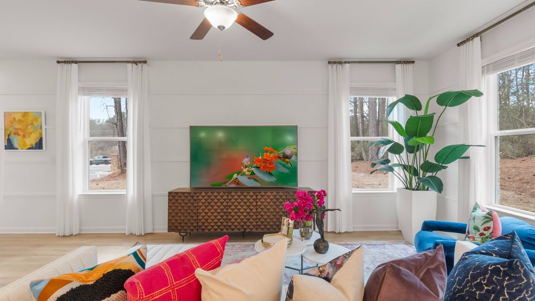 Representative furnished interior of a home built from the Austin - Alternate by DRB Homes in Diamante, Stockbridge (Image 14). Representative furnished interior of a home built from the Austin - Alternate by DRB Homes in Diamante, Stockbridge (Image 14).