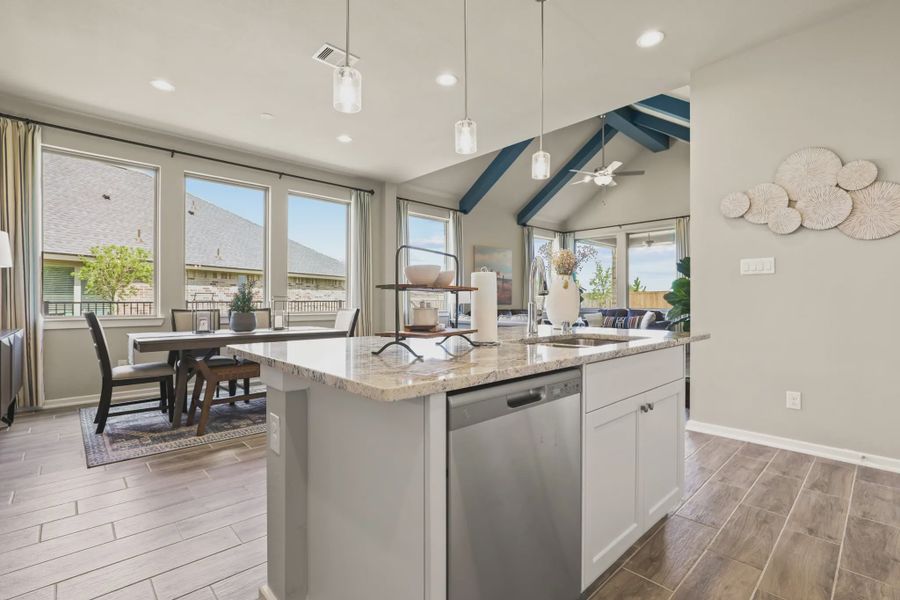 Representative furnished interior of a home built from the Oxford by Chesmar Homes in Newhaven, Manor (Image 9).