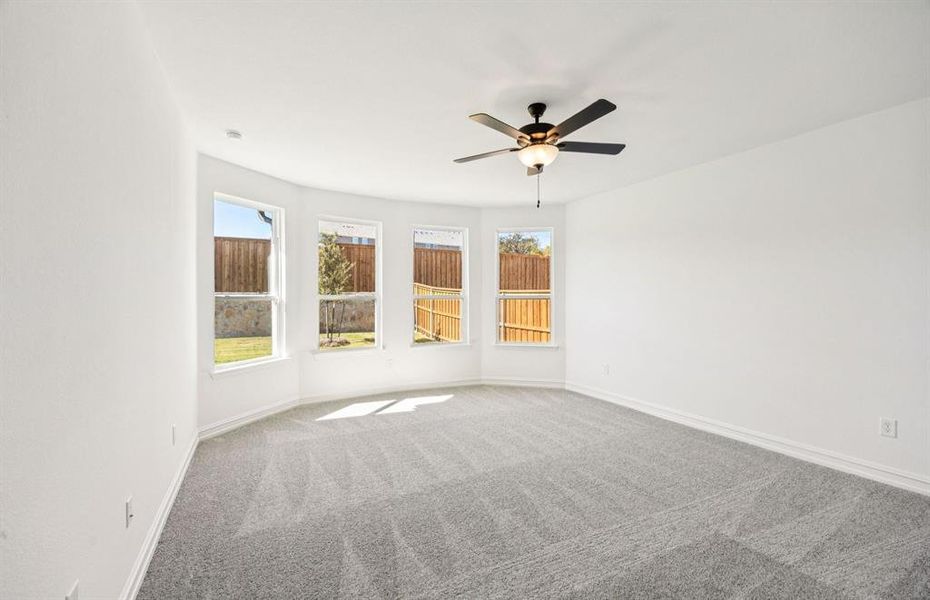 Spacious owner's suite highlighted by large windows Spacious owner's suite highlighted by large windows