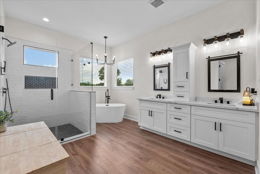 Furnished interior view inside a new home in , Santa Fe (Image 26).